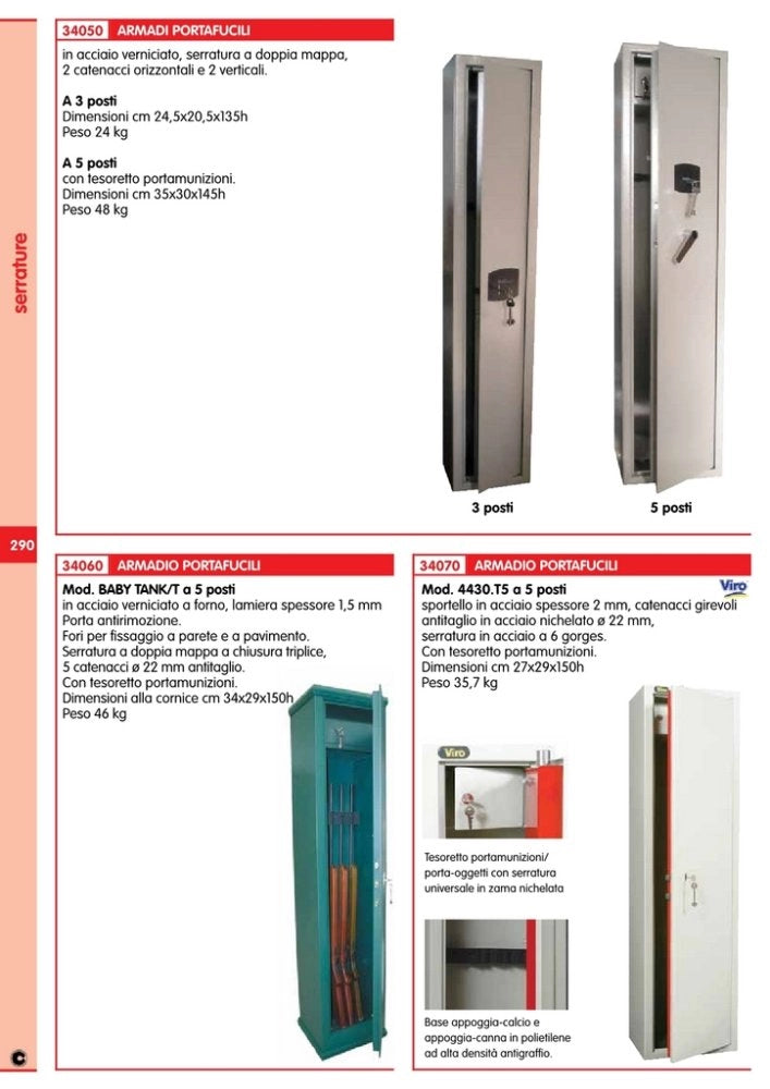 1pz chiave per armadio portafucili 3 posti cod.3607 cod:ferx.11384