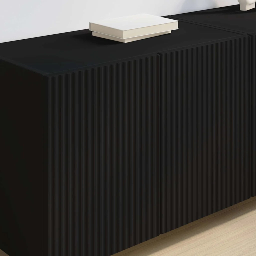 Mobile TV da parete Nero 59,5 x 31 x 40 cm Legno multistrato