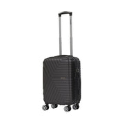 Trolley valigia in ABS rigido, 4 doppie ruote grigio, 55x40x20cm Lisabo