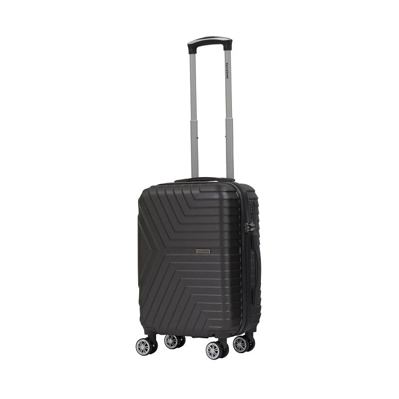 Trolley valigia in ABS rigido, 4 doppie ruote grigio, 55x40x20cm Lisabo