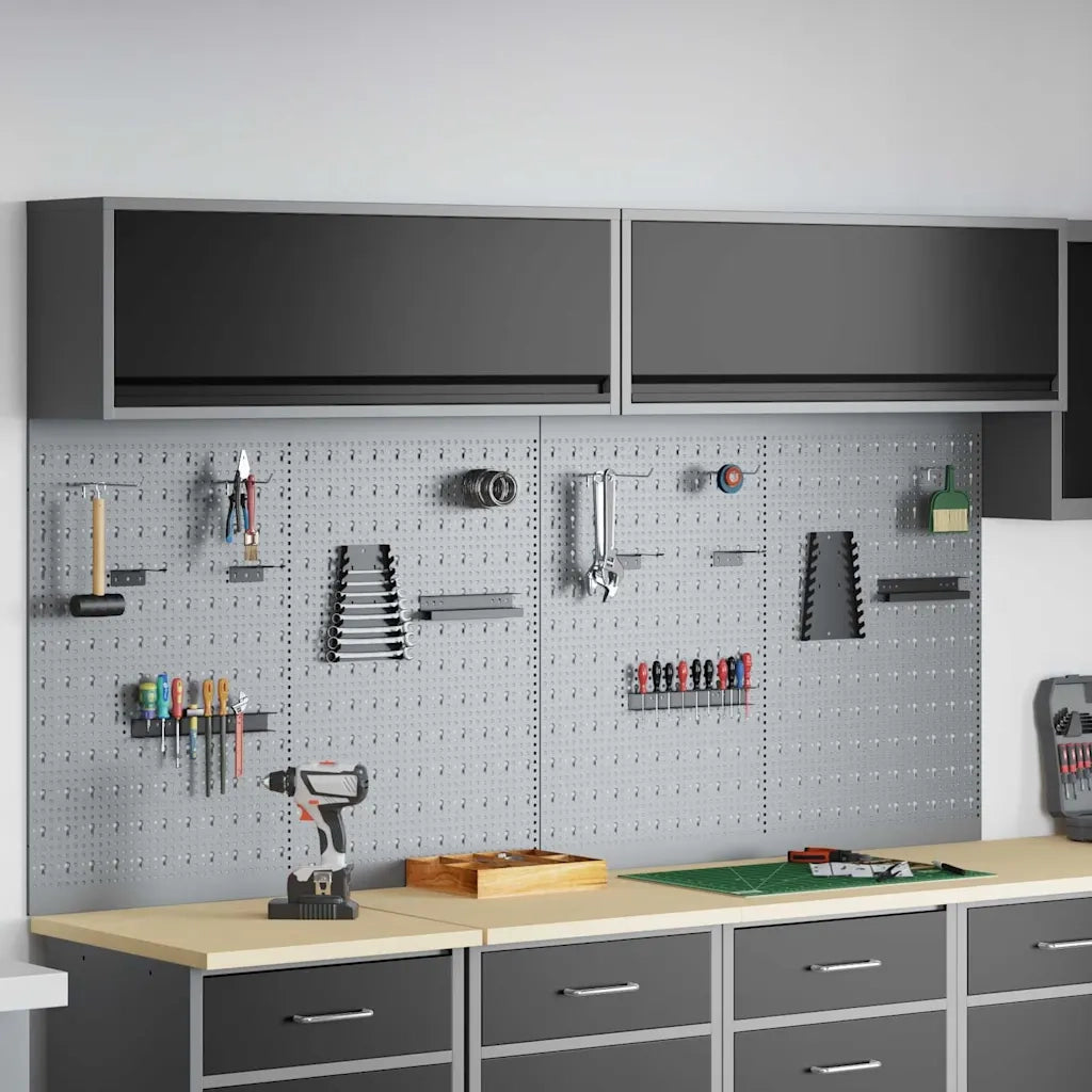 Set di armadi per attrezzi con lo scaffale 6 pz Nero CFW1799032
