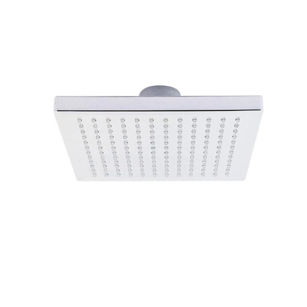 Trade Shop - Soffione Doccia Led Rgb 20 X 20 Cm Cromoterapia Doccia Emozionale Argento 79907 -