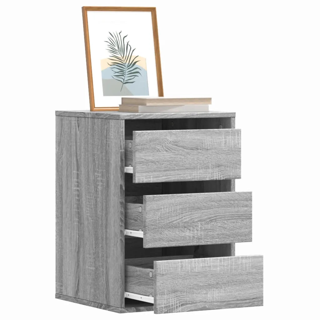 vidaXL Cassettiera Angolare Grigio Sonoma 40x41x58cm Legno Multistrato