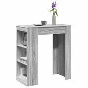 Tavolo Bar con Rastrelliera Grigio 95x47x103,5 cm Multistrato 854387