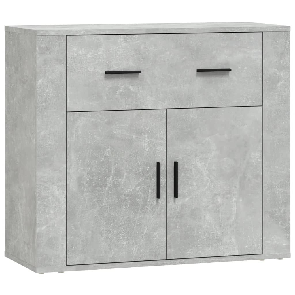 Buffet credenza cassettiera armadio mobile contenitore organizer per cucina soggiorno salotti 3 pezzi legno ingegnerizzato grigio 02_0037124