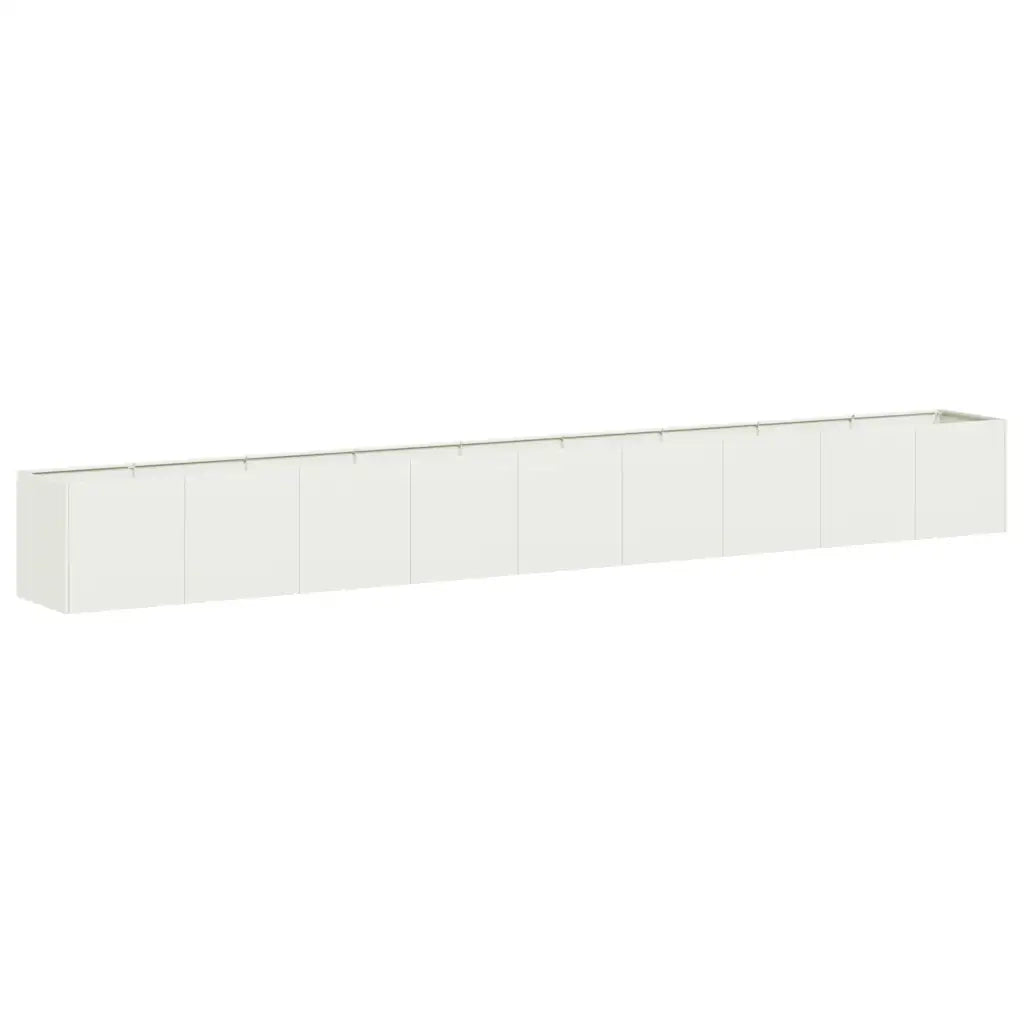 Fioriera Bianca 360x40x40 cm in Acciaio Laminato a Freddo 860697