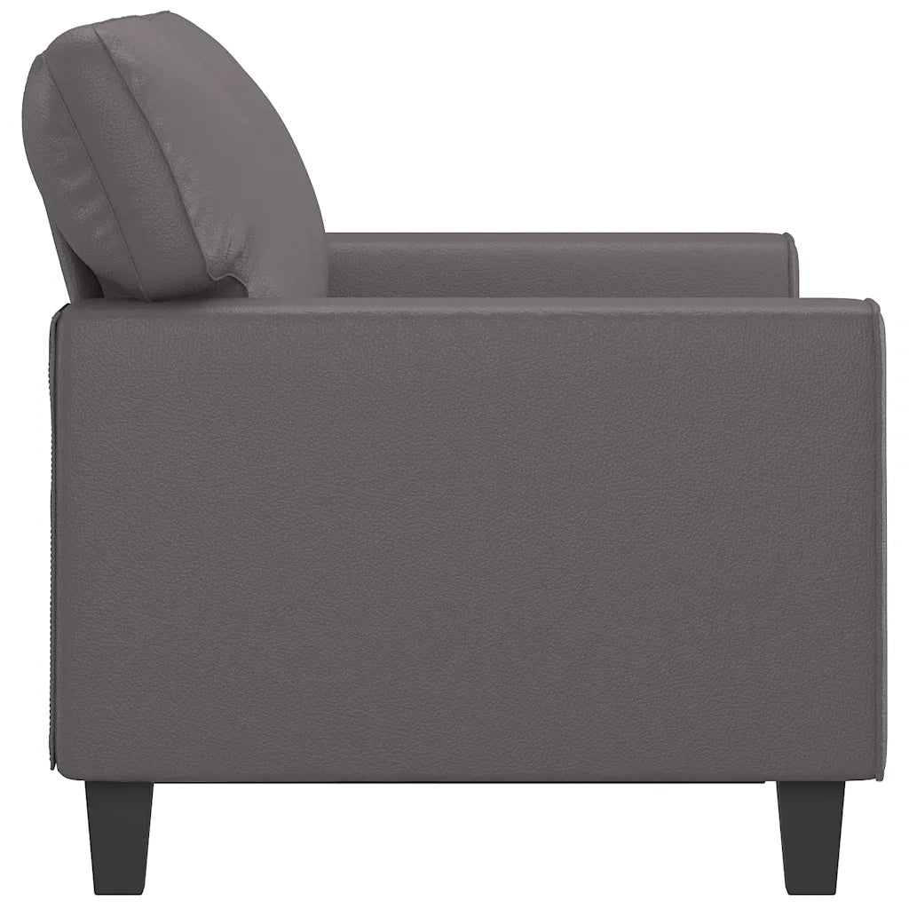 Divano a 2 Posti Grigio 120 cm in Similpelle 359414