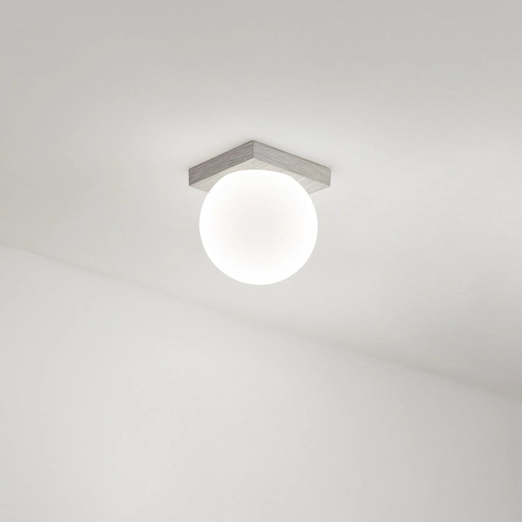 Plafoniera Moderna Dot Metallo Grigio Titanio Led 8W Ip40