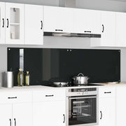 Rivestimento da Cucina 2 pcs Nero 110 x 60 cm vetro temperato 3415496