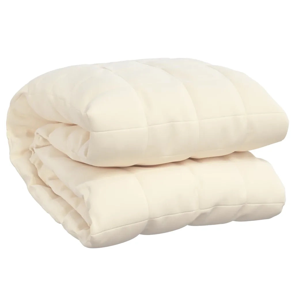 Coperta Ponderata Crema Chiaro 235x290 cm 15 kg Tessuto 350823