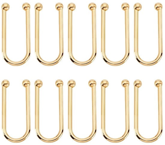 Clip per bikini 10 pezzi - Anello a forma di U - Chiusura reggiseno - Ricambio - Chiusura metallica - Lega dorata - Dimensioni 19x59x8 mm