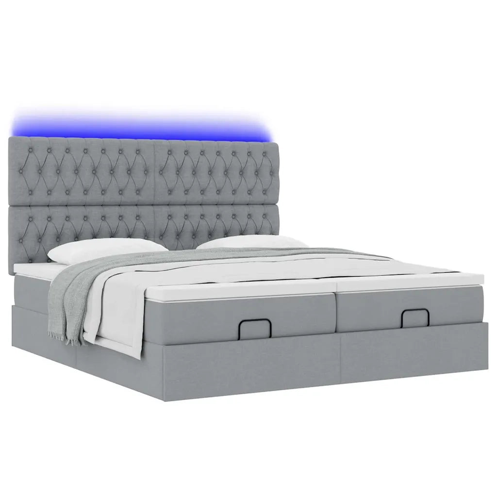 Struttura Letto Pouf con Materassi 180x200 cm in Tessuto 3314562