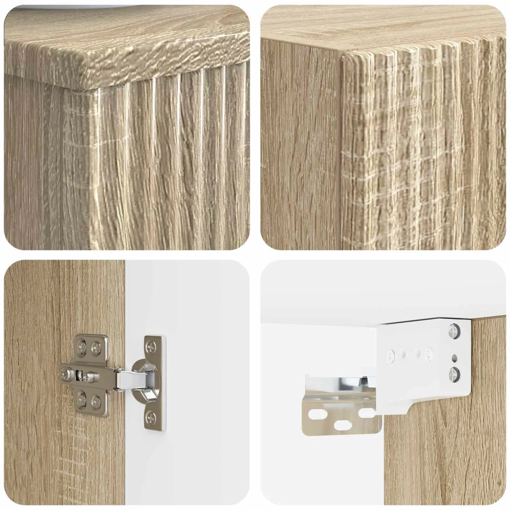 Set di mobili per il bagno 2 pz Rovere Sonoma 3406105