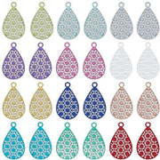 Filigrane Sospensioni a Goccia 120pz - Acciaio Inossidabile - Creazione Gioielli - 12 Colori - Dimensione 17x10mm