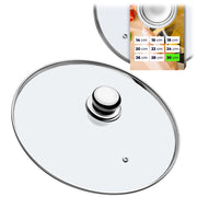Coperchio in vetro KADAX da 30 cm, universale, resistente al calore, per pentole e padelle.