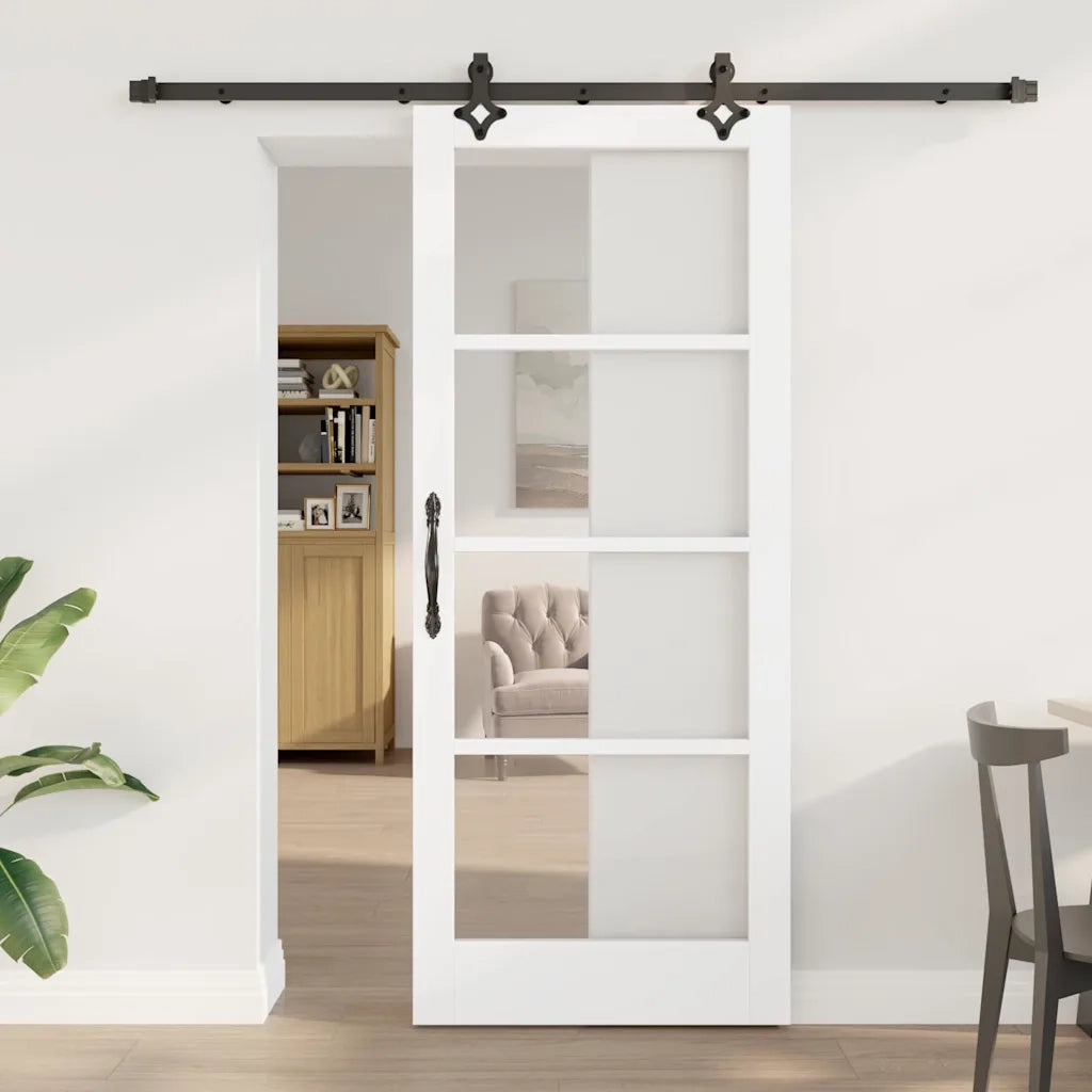 Porta scorrevole ORKDAL Bianco e Nero 83 x 202 cm 3332194
