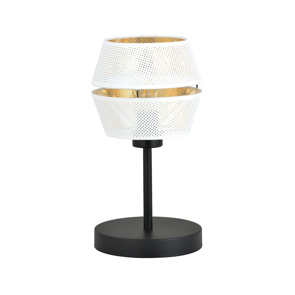 Lumetto Contemporaneo 1 Luce Enea In Metallo Bianco E Oro
