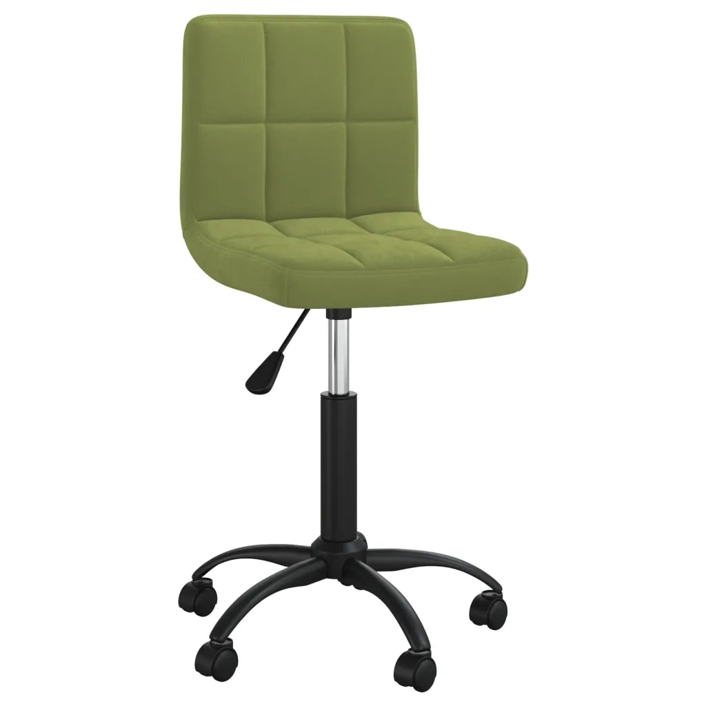 Sedia da Ufficio | Sedia da Gaming Girevole Verde Chiaro in Velluto