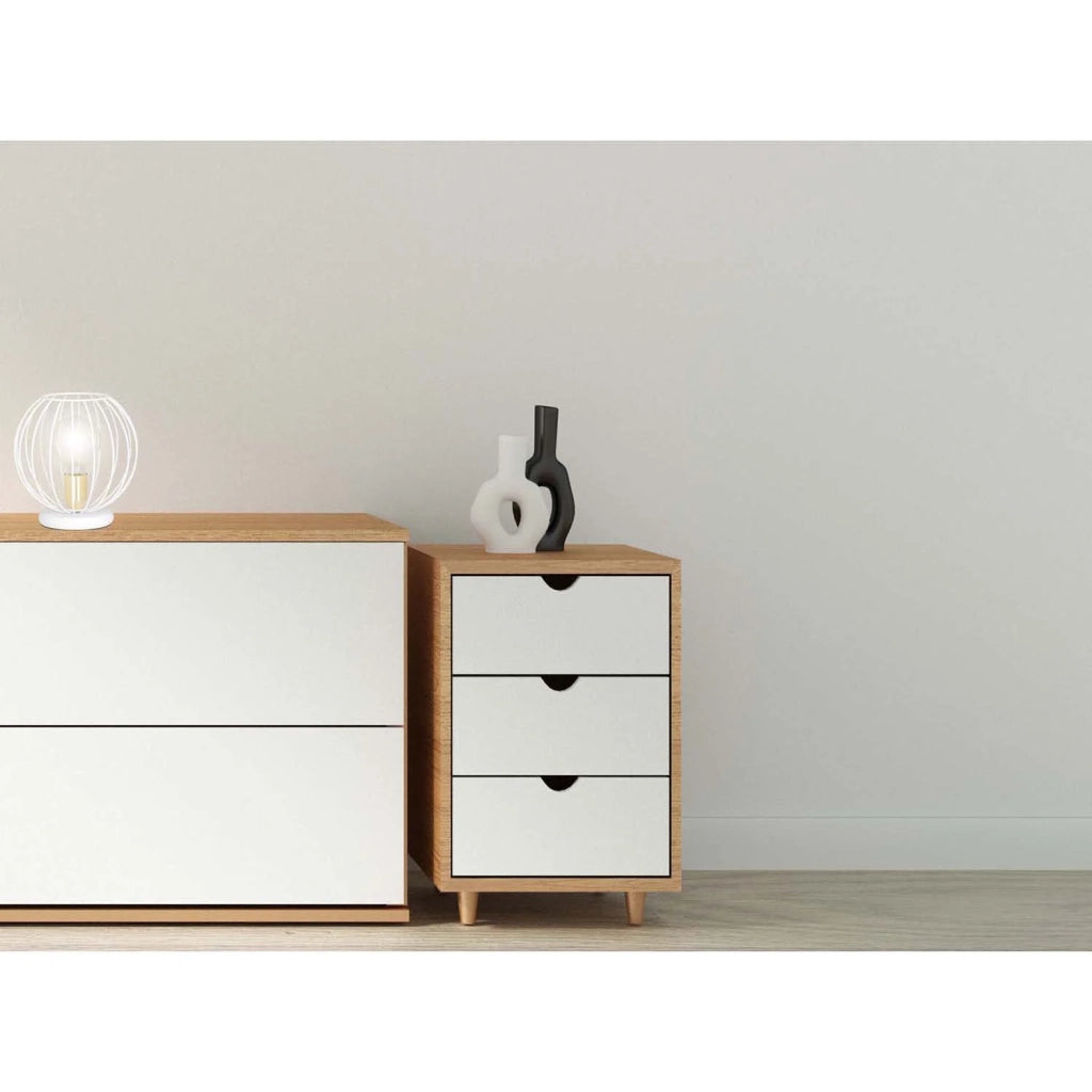 Lampade Da Scrivania Contemporaneo Omoikane Acciaio Bianco 1 Luce E27 Ip20