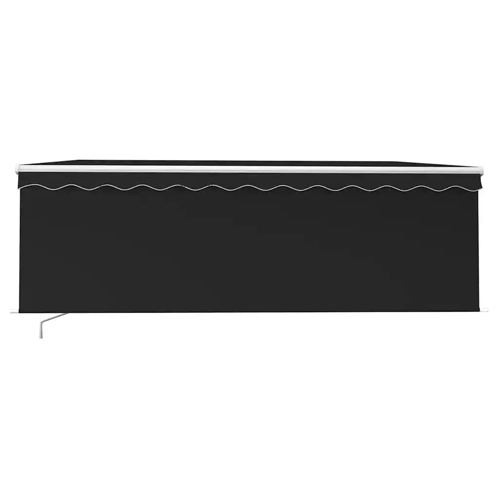 vidaXL Tenda da Sole Retrattile Manuale con LED 4,5x3 m Antracite