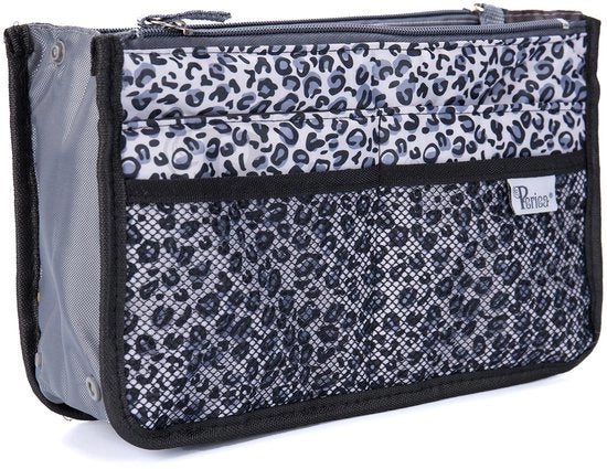 Organizzatore di Borsa a Mano - Tastiera Organizzatore - (Argento Leopardo, Piccola)