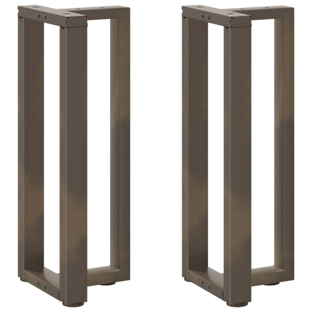 Set di 2 gambe regolabili per tavolo consolle a forma di T 25 x 28 x 73 cm design moderno acciaio nero 02_0057312