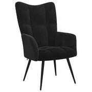 Poltrona Relax Nera in Velluto cod mxl 32727