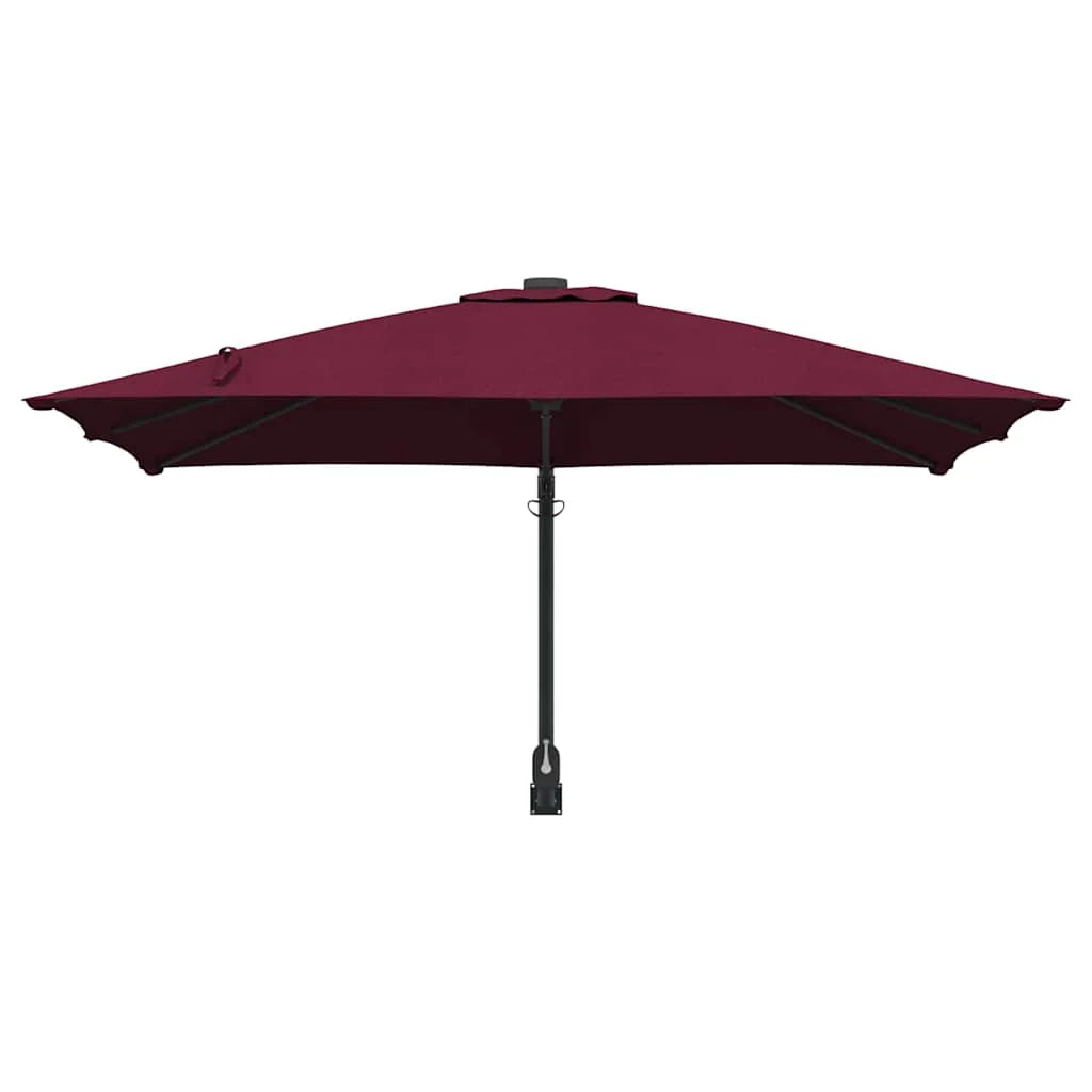 Ombrellone da giardino moderno basculante 248,5 x 247,5 x 160 cm in poliestere bordeaux 02_0058638