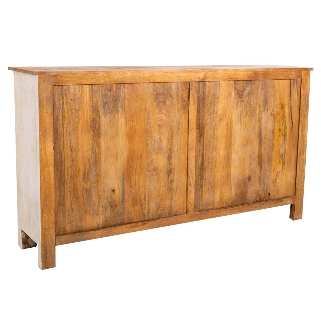 Credenza in legno bianco 190x45x105h