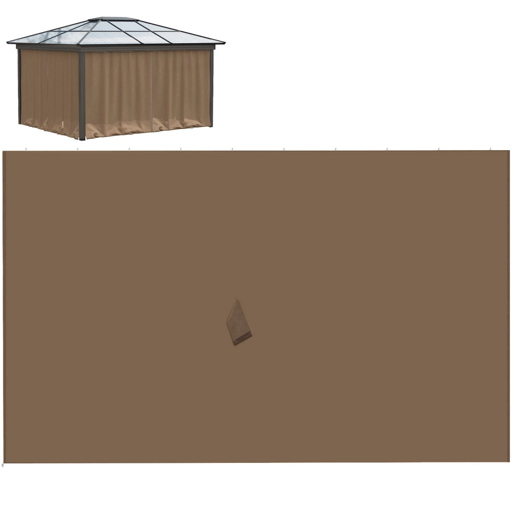 Tenda da giardino ¨C zephmum ¨C 4 pannelli laterali 3x2 m marrone