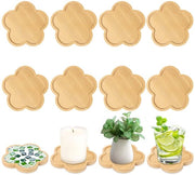 Ottantotto pezzi di supporti in bambù per mozaïca, fondi vuoti per hobby, vasi, bicchieri, piante, accessori per mozaïca DIY, supporti per mozaïca floreale
