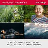 Obiettivo fotografico AF 45 mm compatibile con Sony FE, per full-frame e APS-C, Lunghezza focale fissa, autofocus e angolo di campo di 53°