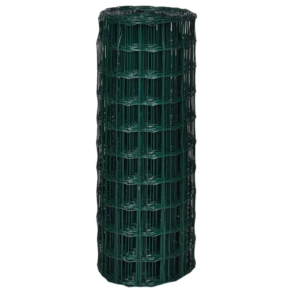 Recinzione da Giardino | Recinzione Europea in Acciaio 10 x 1,0 m Verde