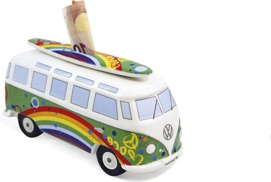 Banca di Denaro con Surf Board (1:18) - Collezione VW Peace Volkswagen T1 Bus