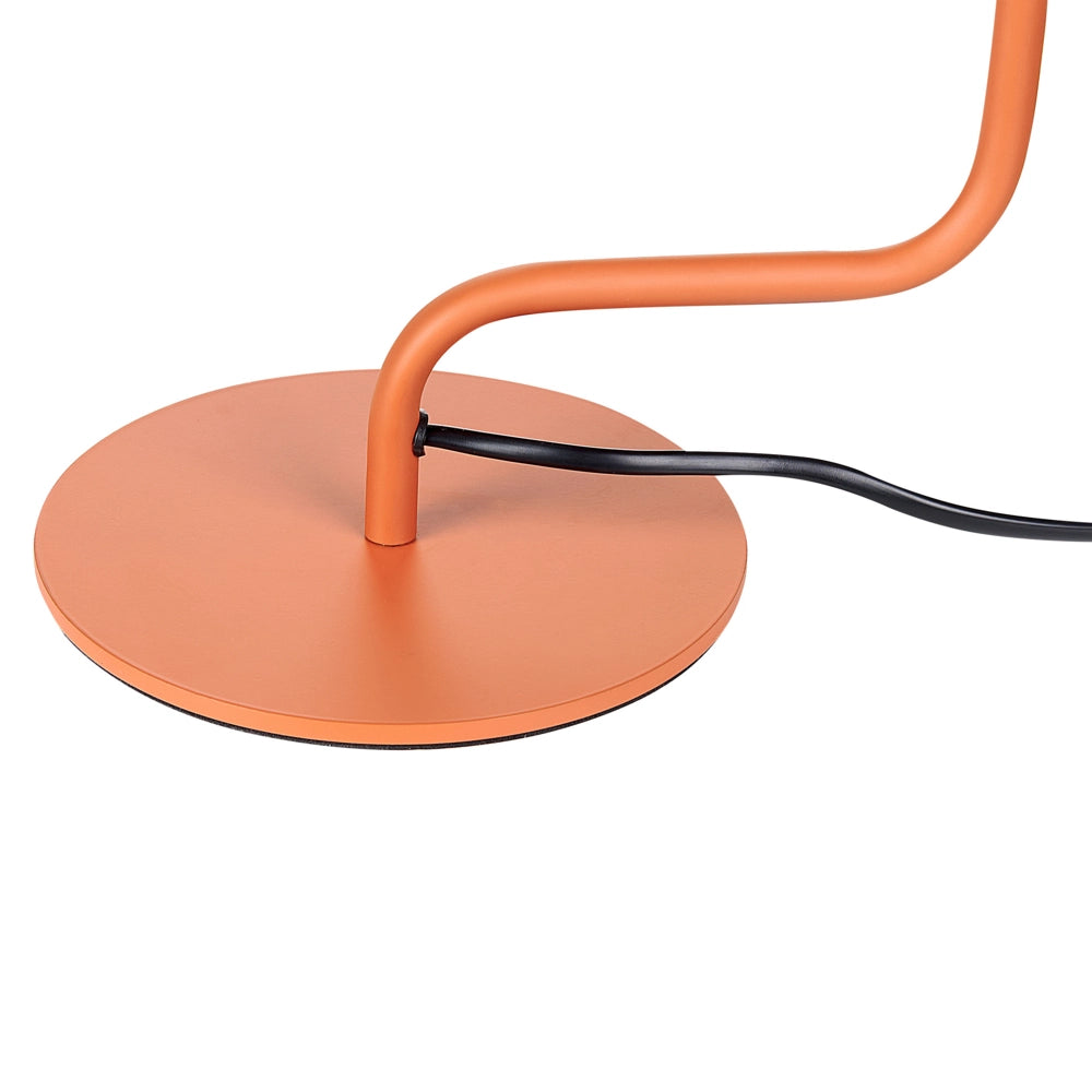 Lampada da Tavolo in Ferro arancione 51 cm Paralume Conico Comodino Luce da Comodino Camera da Letto Soggiorno Moderno