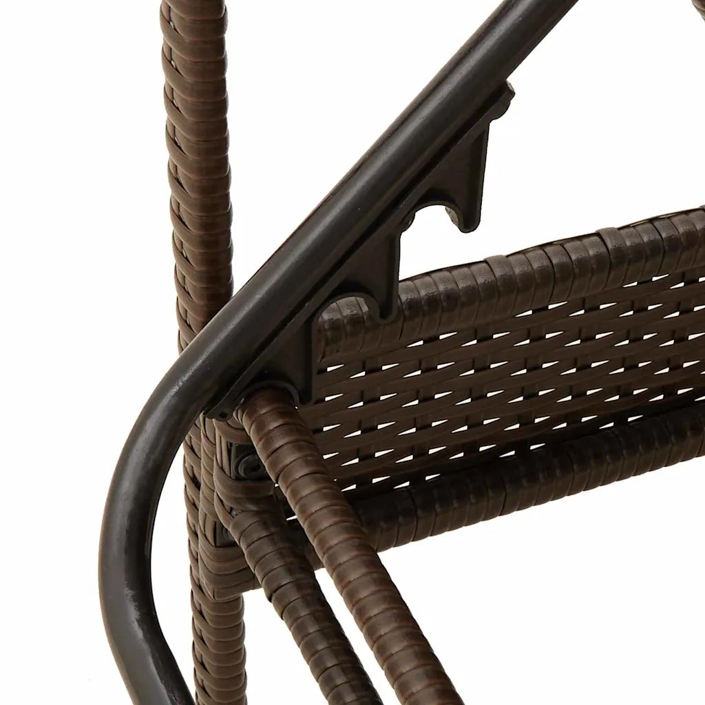 vidaXL Lettino Prendisole con Cuscino Marrone 63x200x81 cm in Polyrattan (solo USA)