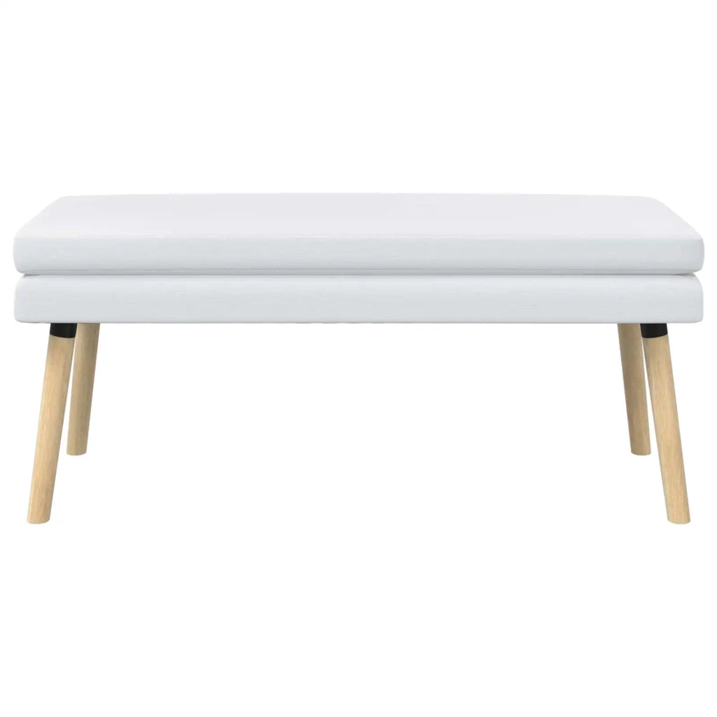 Panchina a doppio strato Bianco 110 x 40 x 47 cm Tessuto 42038456