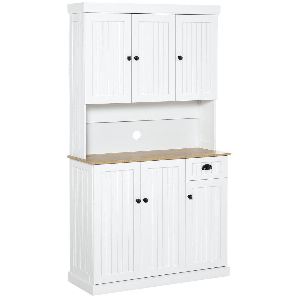 Armadio Cucina con Cassetti ¨C Zephmum ¨C Bianco 101x39x180cm