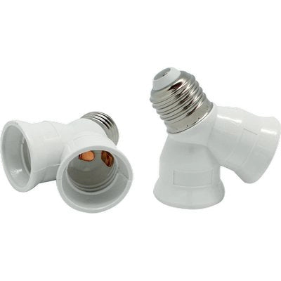 Portalampada Sdoppiato E27 Electarline Termoplastico Bianco 4 Pezzi