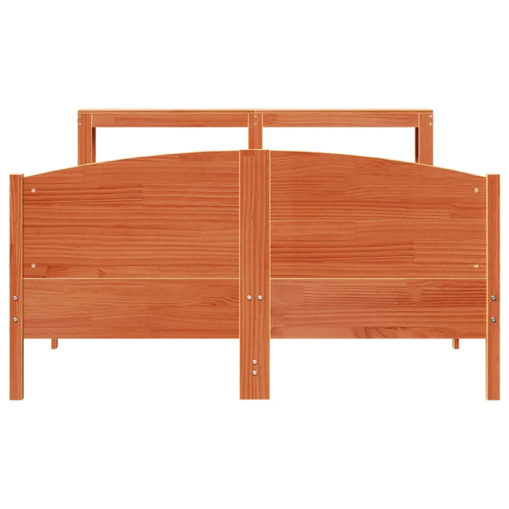 Letto senza Materasso Marrone Cera 120x200 cm in Legno di Pino 3306230