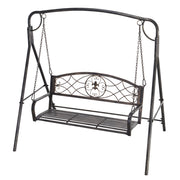 Altalena da giardino per 2 persone altalena in metallo in bronzo 167 x 123 x 175 cm ideale per giardino e terrazza