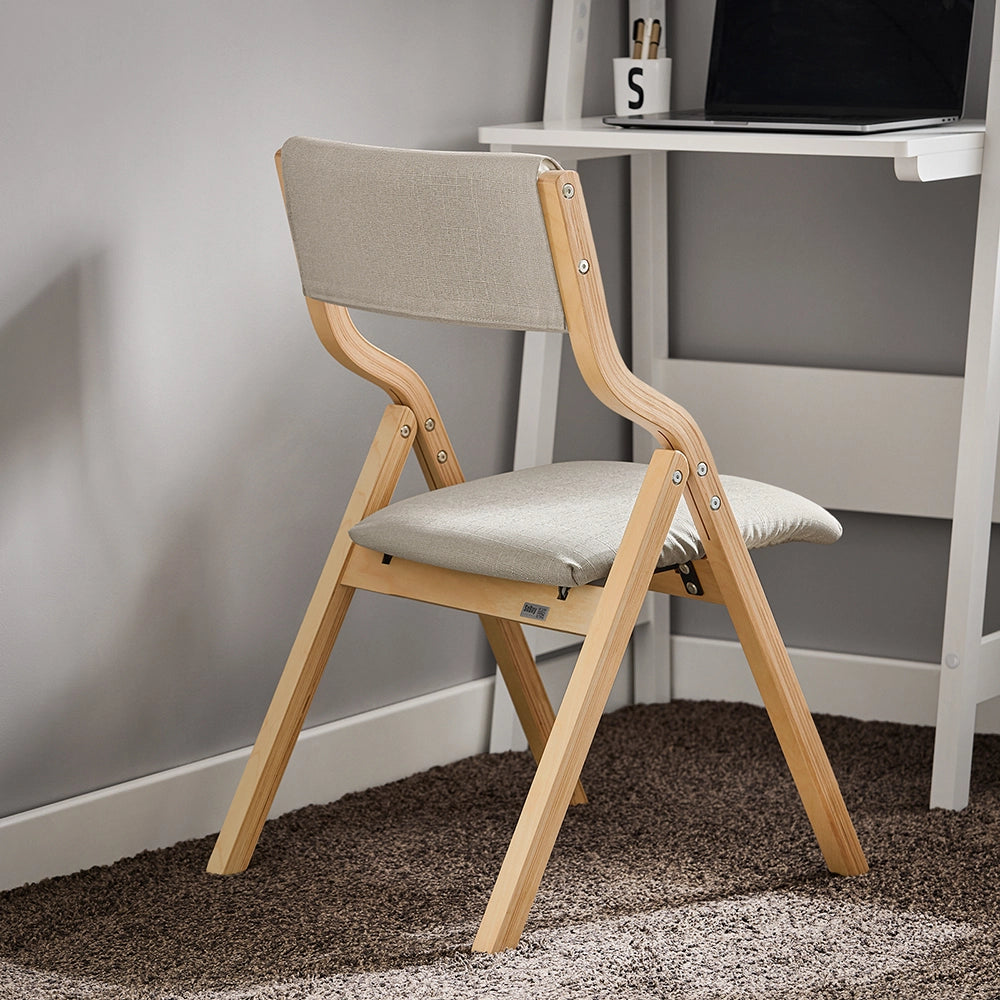 SoBuy FST40-HGx2, Lotto da 2 Sedie Pieghevoli da Pranzo con Seduta e Schienale Imbottiti, Design Elegante e Salvaspazio Sedie Pieghevoli da Interno, Perfette per Cucina, Ufficio ed Esterno, Grigio