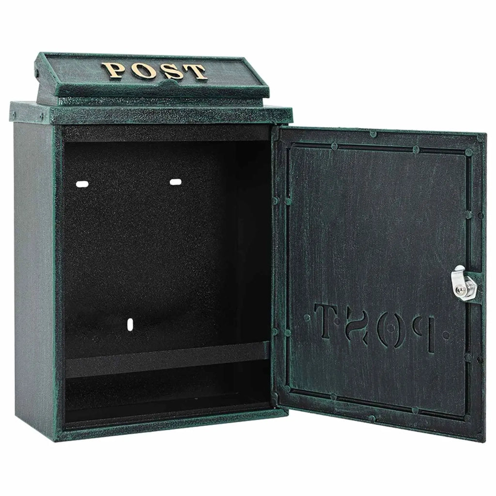 Cassetta Postale da Muro con porta Verde 29 x 13 x 41 cm 42023496