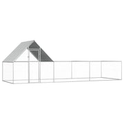 Pollaio 6 x 2 x 2 m con tetto impermeabile acciaio zincato 02_0001718
