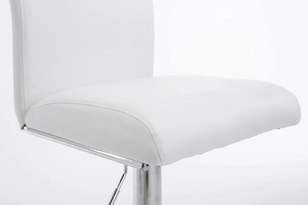 Set 2 Sgabelli Colonia in similpelle bianco
