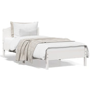 Letto senza Materasso Bianco 90x200 cm Legno Massello di Pino 842619