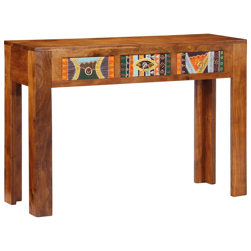Tavolo Consolle 110x35x75 cm in Legno Massello di Acacia