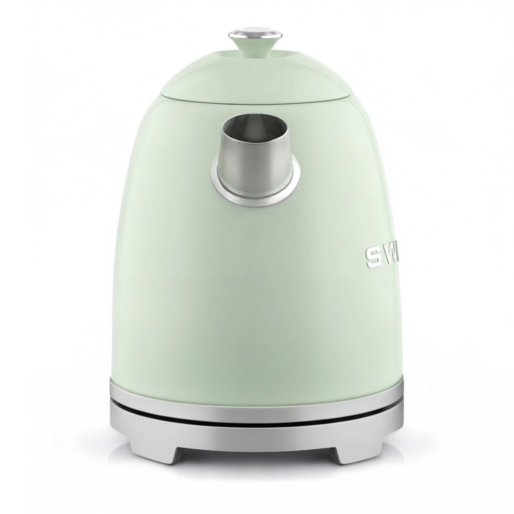 Bollitore elettrico vintage KTS7, 1 L, acciaio inox, 1000 W,Base girevole a 360°, Verde