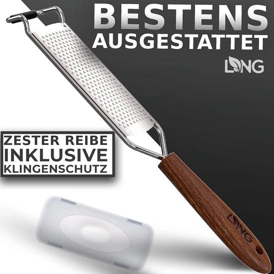 Zester grattugiante - Lame in acciaio inossidabile affilate come un rasoio - Qualità premium - 30 x 6 cm
