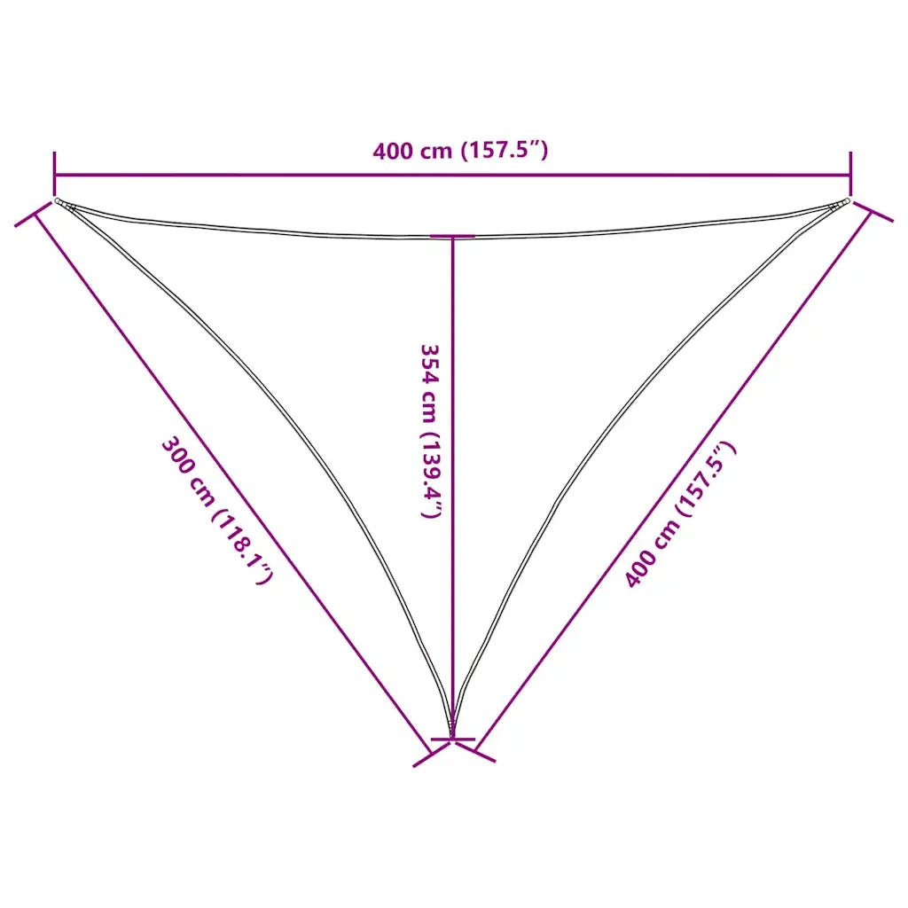 Parasole a vela | Telo Ombra | Vela da ombra Oxford Triangolare 3x4x4 m Nero